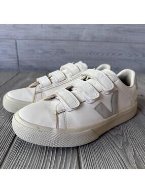 VEJA Esplar Sneakers Women’s 9 White Leather Hook & Loop Casual Shoes V Lock
